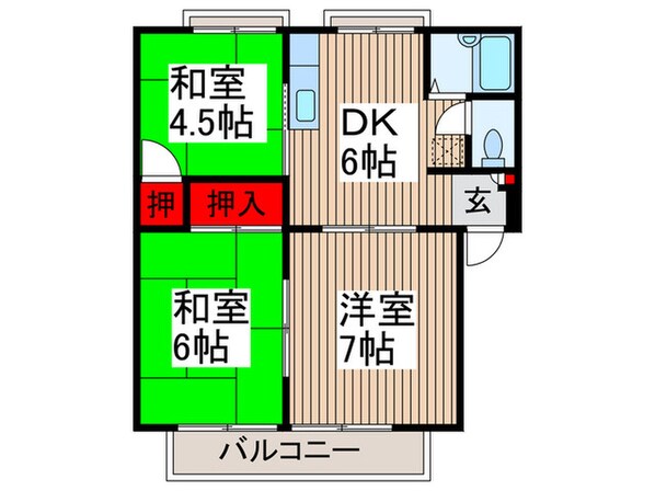 アイセイハイツの物件間取画像